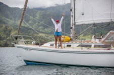 Margie arriving w arms up.jpg